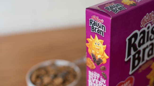 a box of raisin bran