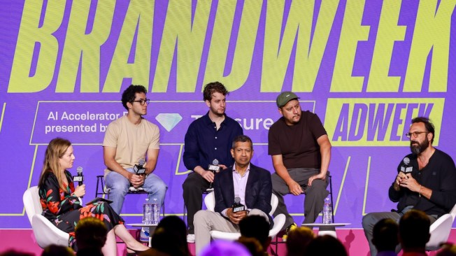 Top row: (L-R) PicoLove AI-R Studio’s Alexander León Rasetti, Bernardo Orduña, Diego Morales De La Mora | Bottom row: (L-R) ADWEEK’s Zoë Ruderman, Higgsfield AI’s Mahi de Silva, Author Michael Ventura